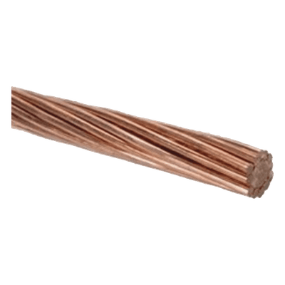 100 m / 1/0 AWG / Cable Eléctrico / Cobre Desnudo / Semiduro 7 Hilos 