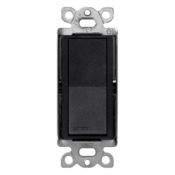 Apagador de Palanca 3 Vías / 15 A / 120 V~ / Iluminación y Ventilador / Acabado Satinado Midnight