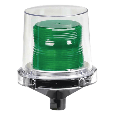 Luz de advertencia LED para ubicaciones peligrosas Electraray®, UL y cUL para Clase I, División 2, Grupos A, B, C y D; Clase II División 2, Grupos F y G; Clase III, 24 VCD, Color Verde