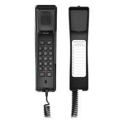 Teléfono IP profesional para Hotelería, montaje en pared,  teclado numérico estándar, conferencia de 3 vías, Opus y PoE.
