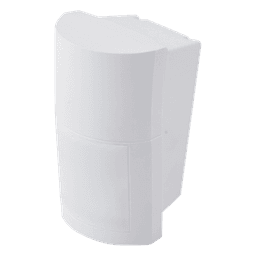 Detector de Movimiento Pasivo / Inalambrico (alimentación) / Altura de montaje 0.8m a 2.7 m  ajustable  / 100% Exterior / Compatible con cualquier panel de alarma