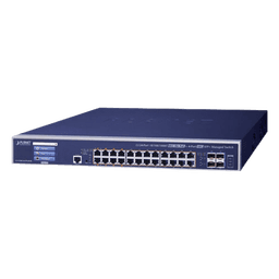 Switch Administrable Capa 3, 24 Puertos Gigabit 802.3bt, Hasta 600 W, 4 Puertos 10 G SFP+, Con Pantalla Táctil para Configuración Básica