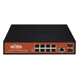  Switch Administrable de 8 puertos Gigabit Ethernet con PoE 802.3 af/at y 24V Pasivo + 2 SFP Gigabit, 150 W