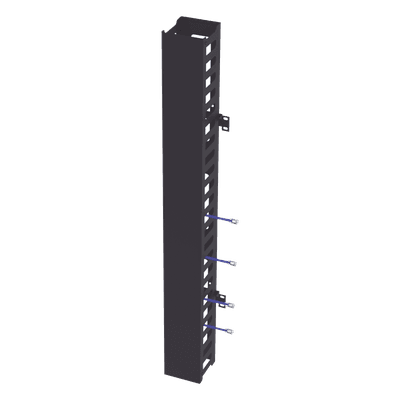 Organizador Vertical de Cables / 24U / Para Rack Abierto / Compatible con EIQR3224 y EIRL5524DR / Incluye Brackets de Montaje