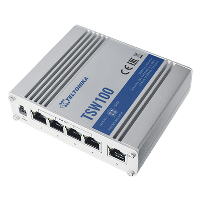 Switch Industrial No-Administrable 5 puertos Gigabit, PoE en 4 puertos 802.3af/at (120W)