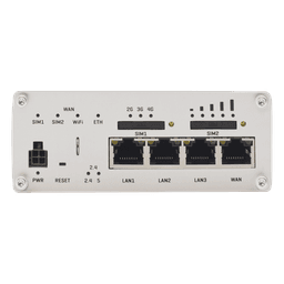 Router Industrial LTE 4.5G Cat 6 / 300 Mbps / WiFi 5 Dual Band / 4 Puertos Gigabit / Doble SIM / GNSS / PoE
