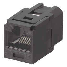 Módulo Acoplador RJ45 a RJ45, Mini-Com, Categoría 6, Color Negro