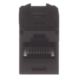 Módulo Acoplador RJ45 a RJ45, Mini-Com, Categoría 6, Color Negro