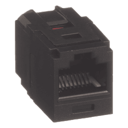 Módulo Acoplador RJ45 a RJ45, Mini-Com, Categoría 6, Color Negro