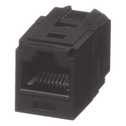 Módulo Acoplador RJ45 a RJ45, Mini-Com, Categoría 6, Color Negro