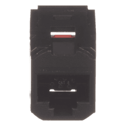 Módulo Acoplador RJ45 a RJ45, Mini-Com, Categoría 6, Color Negro