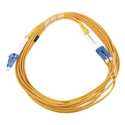Jumper de Fibra Óptica Monomodo 9/125 LC/UPC-LC/UPC, PVC, 2.0 mm, Dúplex, Amarillo, 3 Metros (9.84 Pies)