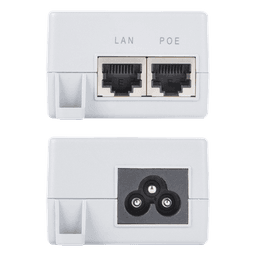 Inyector PoE Pasivo Gigabit de pared para C5x, C5c,  de Mimosa, Voltaje de salida  24Vcc.
