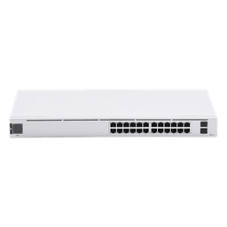 UniFi Switch USW-24, Capa 2 de 24 puertos 10/100/1000 Mbps + 2 puertos 1G SFP, pantalla informativa