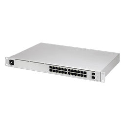 UniFi Switch USW-Pro-24, Capa 3 de 24 puertos Gigabit RJ-45 + 2 puertos 1/10G SFP+, pantalla informativa