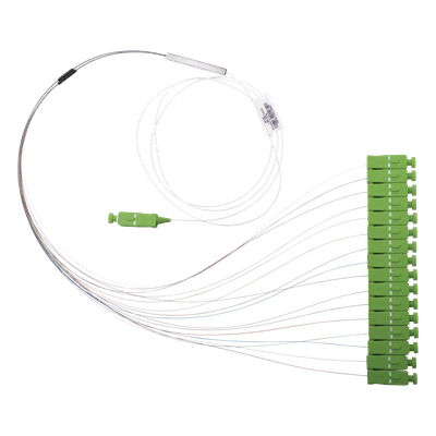 Divisor Óptico (Splitter) Tipo PLC, de 1x16, Con Conector de Entrada SC/APC y Conectores de Salida SC/APC