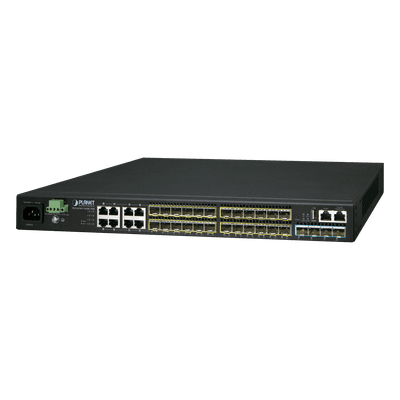 Switch Administrable L3 16-Puertos 100/1000X SFP, 8-Puertos Gigabit TP/SFP, 4-Puertos 10G SFP+ Stackable