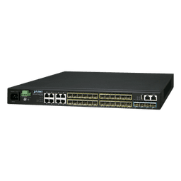 Switch Administrable L3 16-Puertos 100/1000X SFP, 8-Puertos Gigabit TP/SFP, 4-Puertos 10G SFP+ Stackable