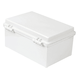 Gabinete de Plástico ABS, Uso en Intemperie IP66 (190 x 290 x 140 mm) cierre por broche Inoxidable y Permite Cerrado con Candado y Llave (Perno 5mm) No Incluido