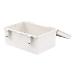 Gabinete de Plástico ABS, Uso en Intemperie ip66 (300 x 300 x 180 mm) Cierre por Broche Inoxidable y Permite Cerrado con Candado y Llave (Perno 5mm) No Incluido