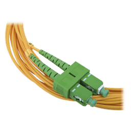 Jumper de Fibra Óptica Monomodo 9/125 LC/UPC-SC/APC, PVC, 2.0 mm, Dúplex, Amarillo, 3 Metros (9.84 Pies)