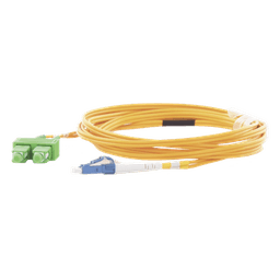 Jumper de Fibra Óptica Monomodo 9/125 LC/UPC-SC/APC, PVC, 2.0 mm, Dúplex, Amarillo, 3 Metros (9.84 Pies)