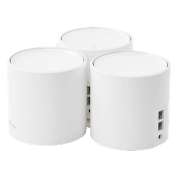 Kit 3 Routers Inalámbricos MESH Interior para Hogar / Doble Banda Wi-Fi 6 AX1800 Mbps / 2 Puerto Gigabit WAN/LAN / 2 Antenas Internas / Administración Mediante la App Deco (iOS, Android) / Protección HomeShield