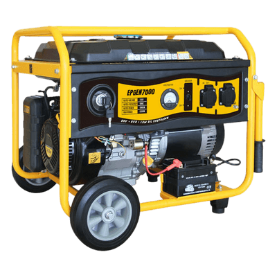 Generador a Gasolina / Planta de Emergencia de 6.5KW, 220Vac 2 Fases, Jaula con Ruedas para Fácil Traslado y Encendido Electrónico