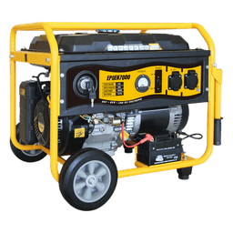Generador a Gasolina / Planta de Emergencia de 6.5KW, 220Vac 2 Fases, Jaula con Ruedas para Fácil Traslado y Encendido Electrónico
