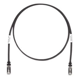 Patch Cord Cat6A, Blindado S/FTP, CM/LS0H, 2.13 Metros (7 Pies), Color Negro