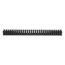 Canaleta Ranurada de PVC sin Tapa, Tipo H (Tapa Abisagrada), 55.1 mm de Ancho, 50.3 mm de Alto y 1828.8 mm de Largo, Color Negro