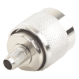 Conector N Macho para 75 Ohm de Anillo Plegable para Cable RG-59, Niquel/Oro/Teflón