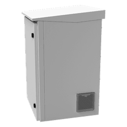 Gabinete de Exterior con Rack de 19" de 24U con Ventiladores y Termostato, Se envía el Gabinete Armado (Montaje a poste o torre se vende por separado).