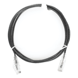 Cable de Parcheo Slim UTP Cat6 - 1.5 Metros (4.92 Pies) Negro Diámetro Reducido (28 AWG)