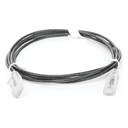 Cable de Parcheo Slim UTP Cat6 - 1.5 Metros (4.92 Pies) Negro Diámetro Reducido (28 AWG)