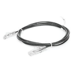 Cable de Parcheo Slim UTP Cat6 - 1.5 Metros (4.92 Pies) Negro Diámetro Reducido (28 AWG)