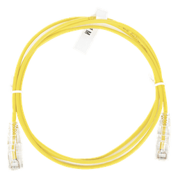 Cable de Parcheo Slim UTP Cat6 - 1 Metro (3.28 Pies), Amarillo, Diámetro Reducido (28 AWG)