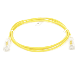 Cable de Parcheo Slim UTP Cat6 - 1 Metro (3.28 Pies), Amarillo, Diámetro Reducido (28 AWG)