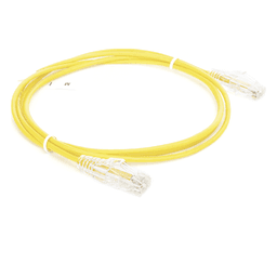 Cable de Parcheo Slim UTP Cat6 - 1 Metro (3.28 Pies), Amarillo, Diámetro Reducido (28 AWG)