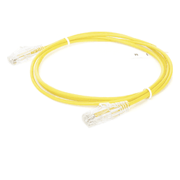 Cable de Parcheo Slim UTP Cat6 - 1 Metro (3.28 Pies), Amarillo, Diámetro Reducido (28 AWG)