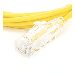 Cable de Parcheo Slim UTP Cat6 - 1 Metro (3.28 Pies), Amarillo, Diámetro Reducido (28 AWG)