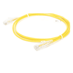 Cable de Parcheo Slim UTP Cat6 - 1.5 Metros (4.92 Pies) Amarillo Diámetro Reducido (28 AWG)