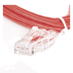 Cable de Parcheo Slim UTP Cat6 / 1 Metro (3.28 Pies) / 28 AWG / Rojo / 1 Gbps