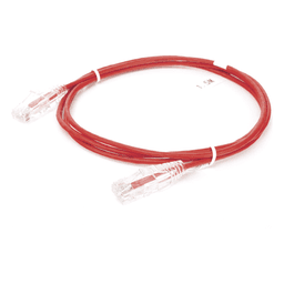 Cable de Parcheo Slim UTP Cat6 - 1.5 Metros (4.92 Pies) Rojo Diámetro Reducido (28 AWG)