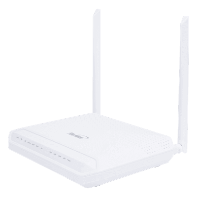 ONU GPON WiFi (2.4/5 GHz), 2 Antenas de 5 dBi, Compatible con OLTs de Terceros, MIMO 2x2, 4 puertos Gigabit + 1 POTS + USB, conector SC/UPC, (Gestión WAN desde la Interfaz de la ONU)