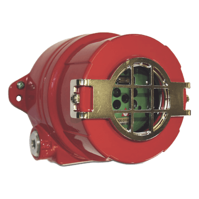 Detector de flama multiespectro UV y doble IR/Visible, cono de visión de 90 grados, alcance mayor a 60 metros, salida 4-20 mA y ModBus RS-485