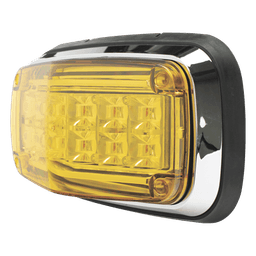 Luz de advertencia 8 X 4", Color Ámbar, IP67, SAE,  Ideal para Ambulancias