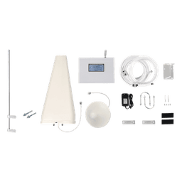 Kit Amplificador de Señal Celular TRIPLE banda de frecuencia. Incluye Mástil. Mejora las llamadas convencionales y VoLTE / Soporta los datos de las tecnologías 2G, 3G y 4G de TELCEL, AT&T y MOVISTAR / Cubre hasta 2 espacios...