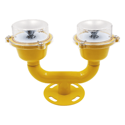 Lámpara de Obstrucción Doble color Rojo / IP65 / Luz fija o parpadeante / Voltaje de Operación 110 AC / 220 AC