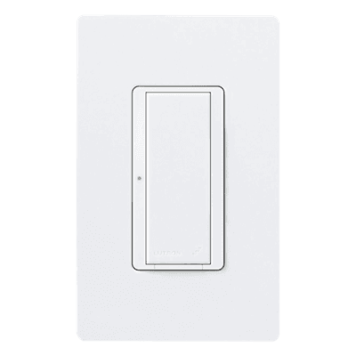 Interruptor de pared on/off para sistema RadioRA 2, doble voltaje 120/277 V, 8 A en iluminación y motores de 1/10 HP (3 A), dos hilos sin cable neutro, unipolar o multilocalización